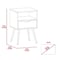 Tuhome Otom Nightstand, Superior Top, One Open Shelf, One Drawer, Four Legs, Smokey Oak/White MIB6730 - alternate 2